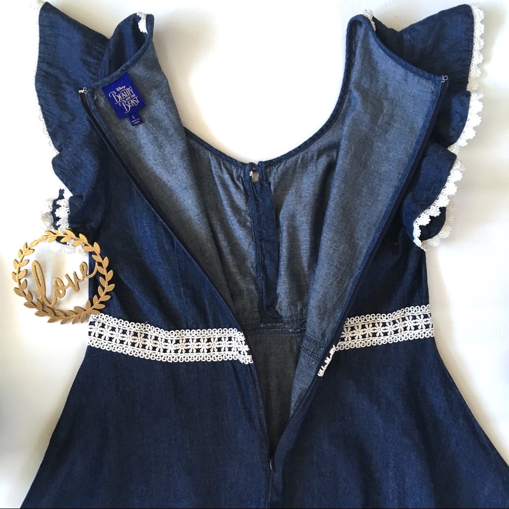 EUC Beauty and the Beast Denim Dress - Picture 6 of 7